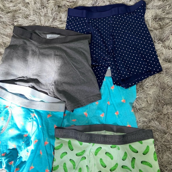 Old Navy men grey, blue green variety pattern knit under shorts. Size M. NWOT - Picture 7 of 8